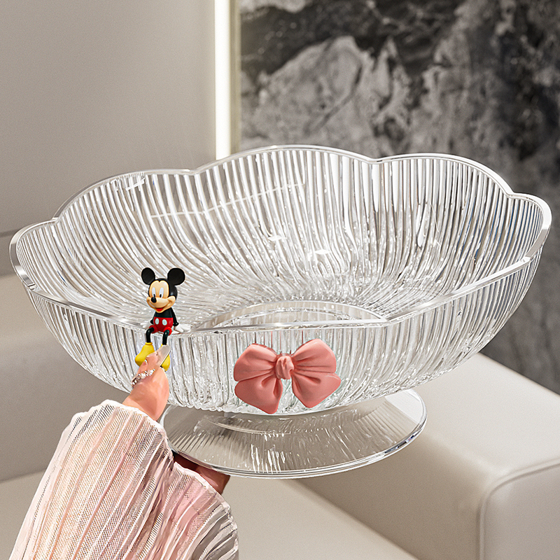 2024新款轻奢高档沥水果篮家用客厅茶几水果盘高颜值零食摆放果盆