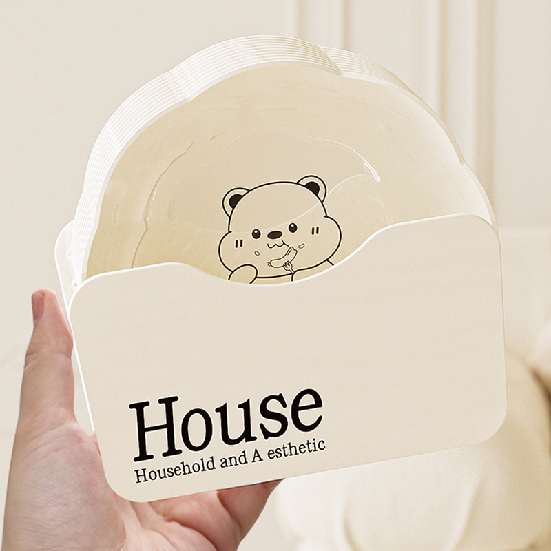 新款小熊吐骨碟家用塑料垃圾渣盘骨头碟食品级小菜碟水果碟零食盘