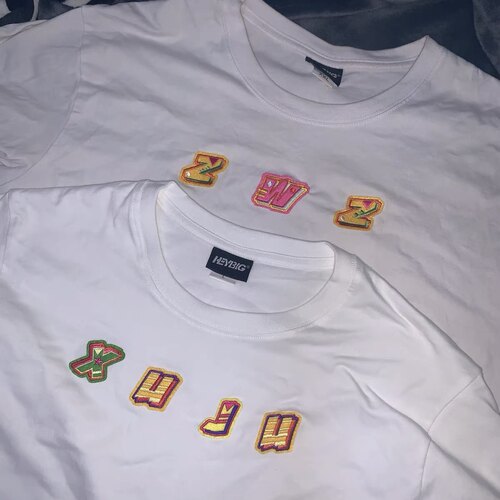 26个英文字母布贴补丁贴衣服书包装饰标记刺绣贴烫熨贴布