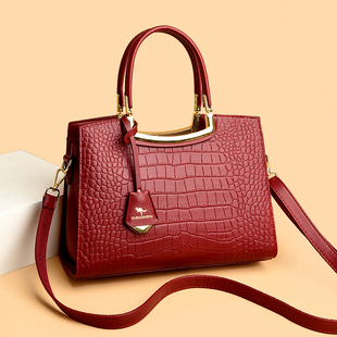 红色包包婚包女新娘高级感2026新款大容量妈妈包结婚斜挎包手提包