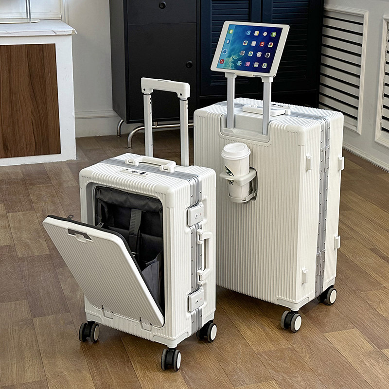 前开口行李箱2025新款多功能学生铝框旅行箱20寸商务登机箱子男女,箱包皮具/热销女包/男包,旅行箱,淘宝优惠券,粉丝福利购,淘宝优惠卷