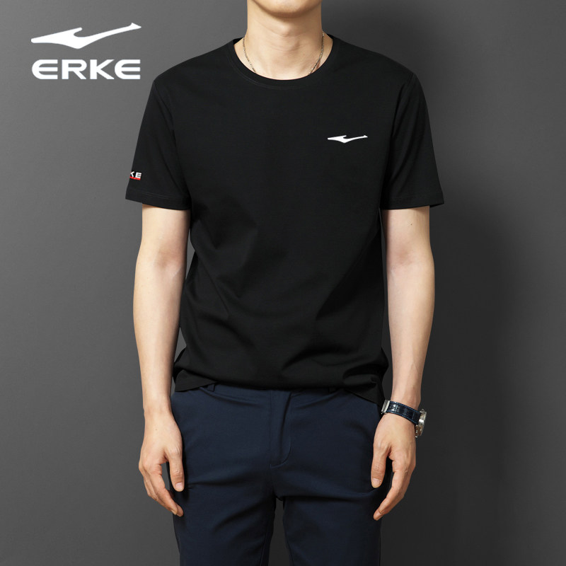 鸿星尔克短袖T恤男棉质2026新款透气冰丝上衣官方旗舰店运动男装