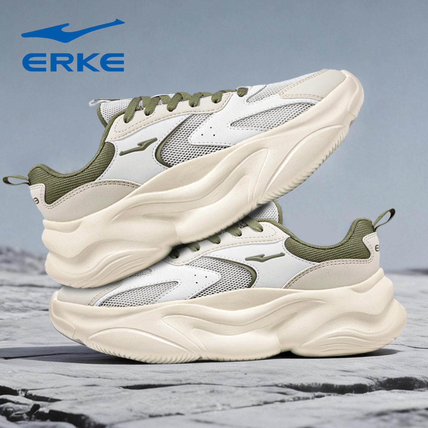 鸿星尔克运动鞋男鞋春季2026新款老爹鞋网面透气学生休闲跑步鞋子,运动鞋new,跑步鞋,淘宝优惠券,粉丝福利购,淘宝优惠卷