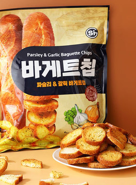韩国进口SI蒜香黄油面包干休闲零食酥脆饼干蒜蓉味法式烤面包脆片