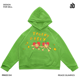 特价款！美式重磅！ins风欧美独特创意卡通oversize宽松连帽卫衣