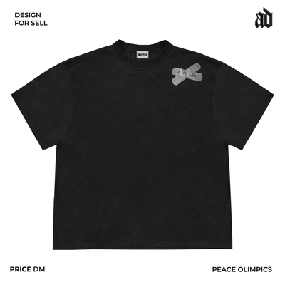 Mottled斑驳设计师工作室ins风小众创口贴简约无性别休闲宽松短袖