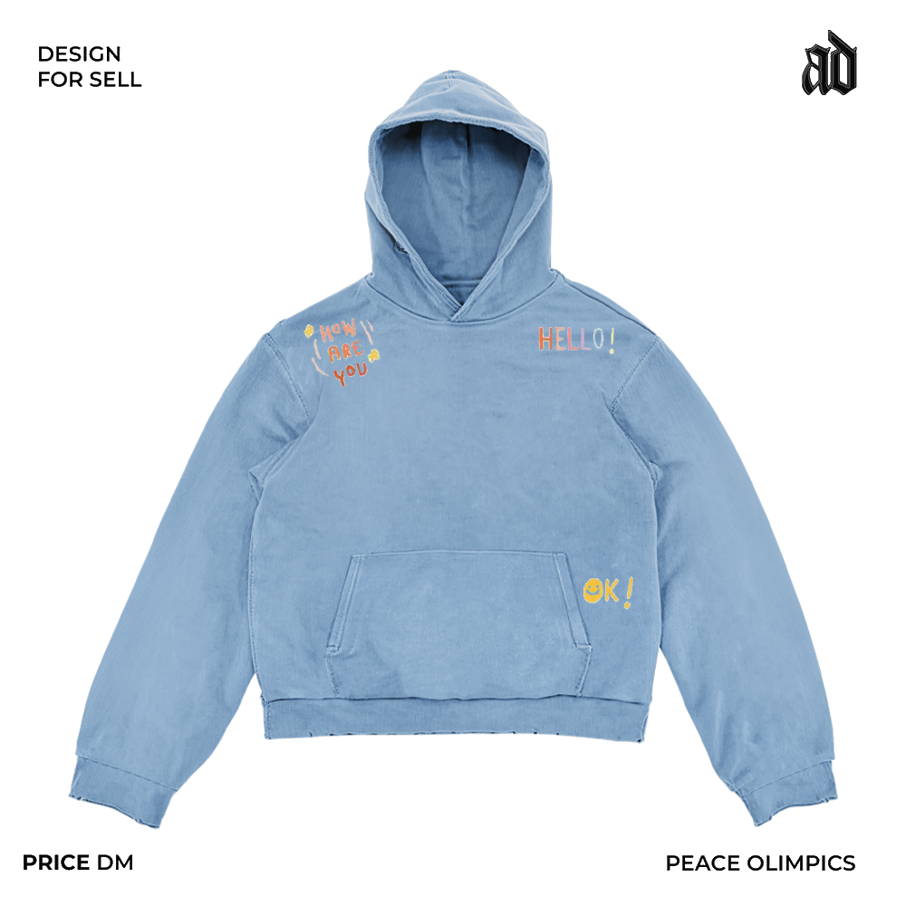 特价款！艺术家系列！色彩创意简单字母英文设计感大码连帽卫衣