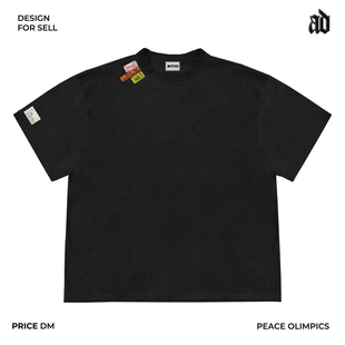 Mottled斑驳 只做美式复古重磅性价比好物ins风简约圆领小标落肩T