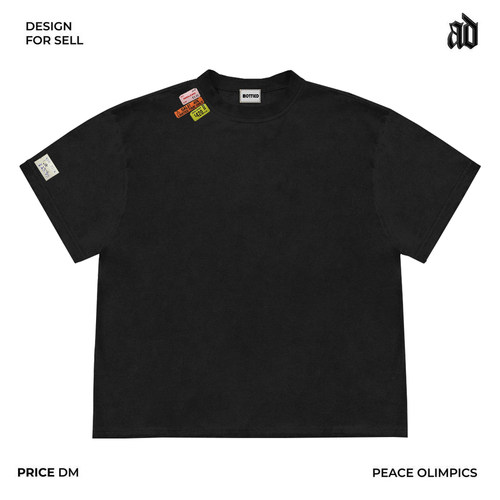 Mottled斑驳 只做美式复古重磅性价比好物ins风简约圆领小标落肩T