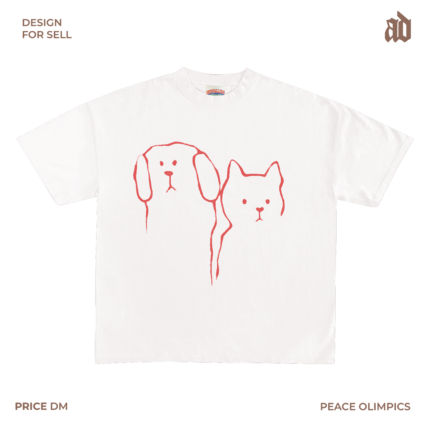 230G 轻薄正肩款 美式情侣宽松复古小猫小狗简约线条短袖T恤ins风,服饰配件/皮带/帽子/围巾,手帕,淘宝优惠券,粉丝福利购,淘宝优惠卷