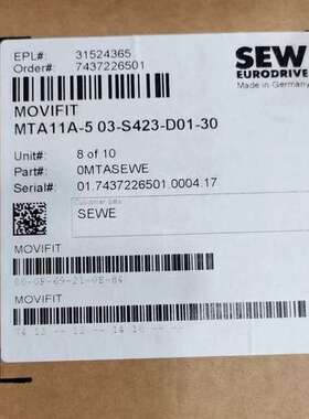 SEW变频器 MTF11A011-503-E20A-00 1.1KW 380VAC 全新原装议价