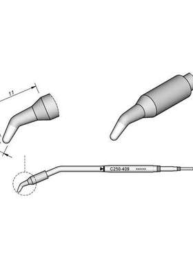 西班牙 JBC C250409 弯形烙铁头?17 C250-409