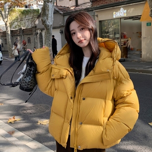 外套 95白鸭绒云朵泡芙羽绒服女显瘦不臃肿保暖短款 2025年冬季 新款
