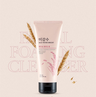 韩国the face shop 菲诗小铺大米洗面奶深层清洁毛孔清爽泡沫洁面