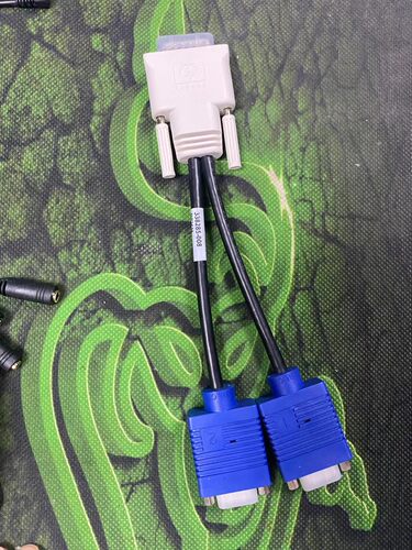 HP惠普DMS59转双VGA转换线 59针显卡一拖二显示器分屏连接线
