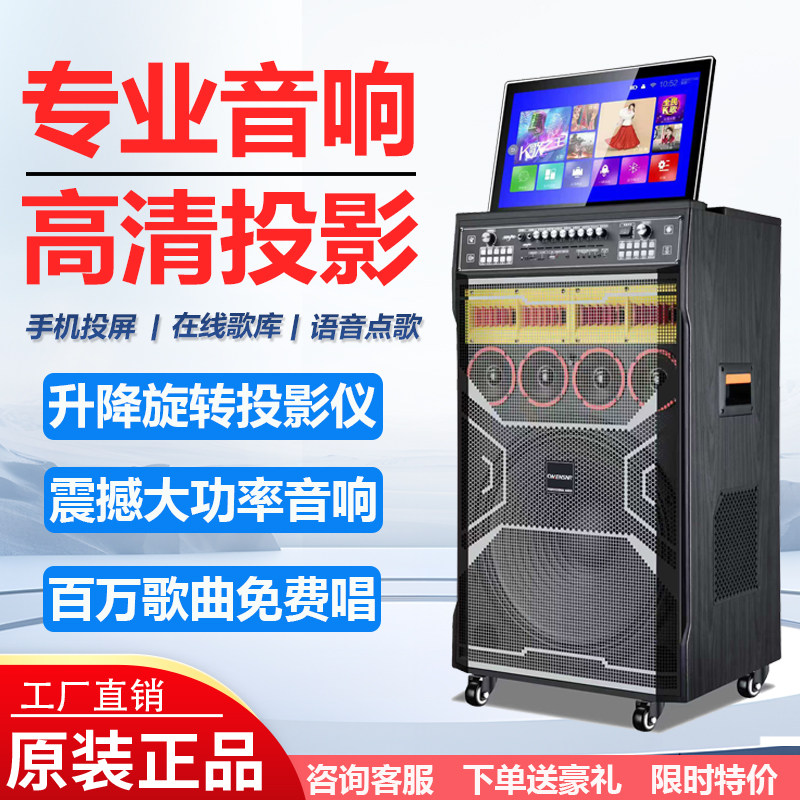 专业投影仪K歌音响大功率广场舞