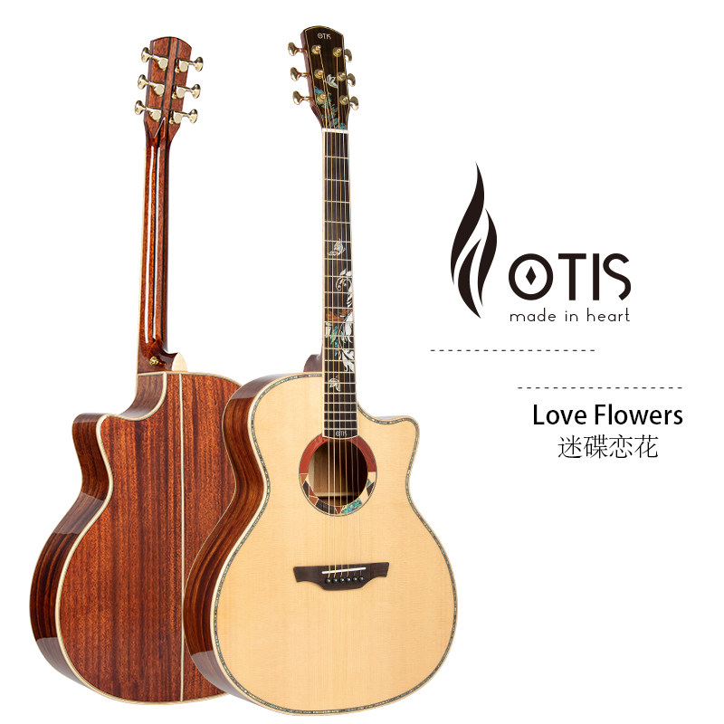 OTIS奥司 41寸 云杉桃花芯 迷碟恋花 亮光全单吉他