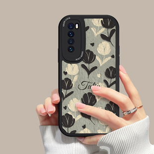适用华为Nova7Pro手机壳复古郁金香Nova6高级感Nova6保护套7SE女新款4G日韩ins风乐活版创意网红5G防摔软硅胶