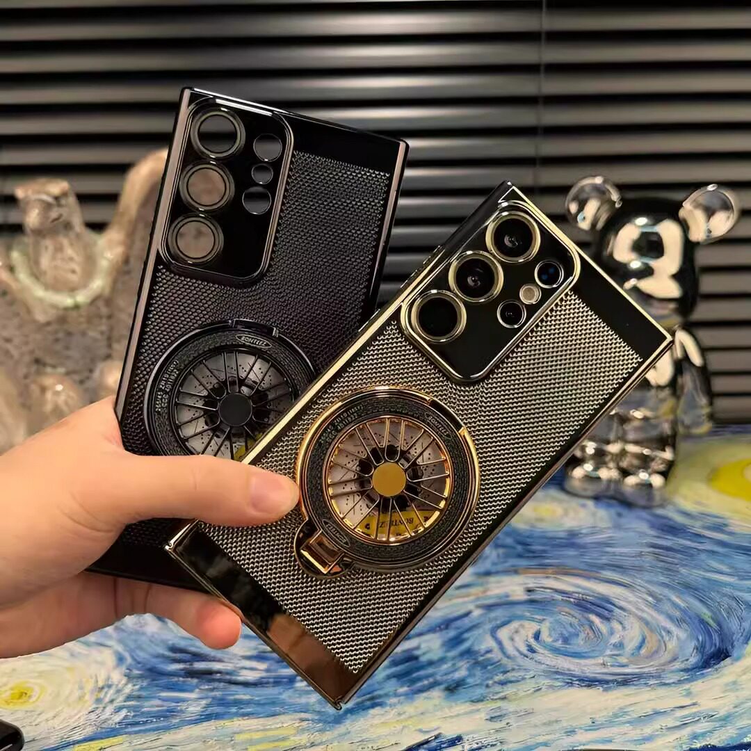 适用三星S24手机壳新款网格散热壳S23Ultra高级感电镀s2