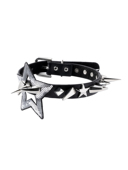 LOVEISWAR 星星项圈 原创朋克y2k哥特手作五角星亚文化真皮项圈