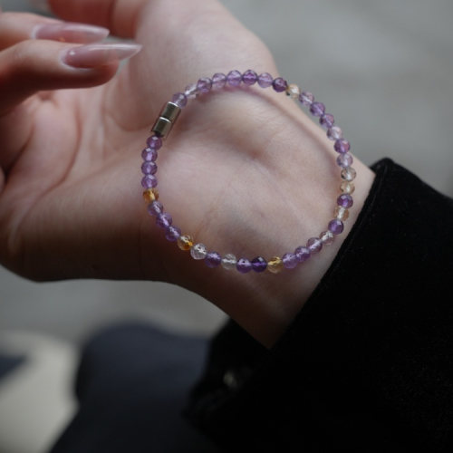 大仙的串儿紫水晶黄水晶手串