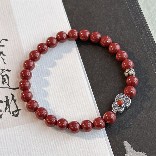 大仙的串儿《西厢记》天然朱砂手串紫金砂龙年本命年红色手链送礼 - 封面