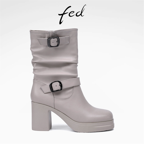 fed摩登复古26秋冬真皮拼