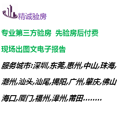 深圳惠州东莞中山珠海汕头汕尾潮州佛山精装房毛坯房验房师验收