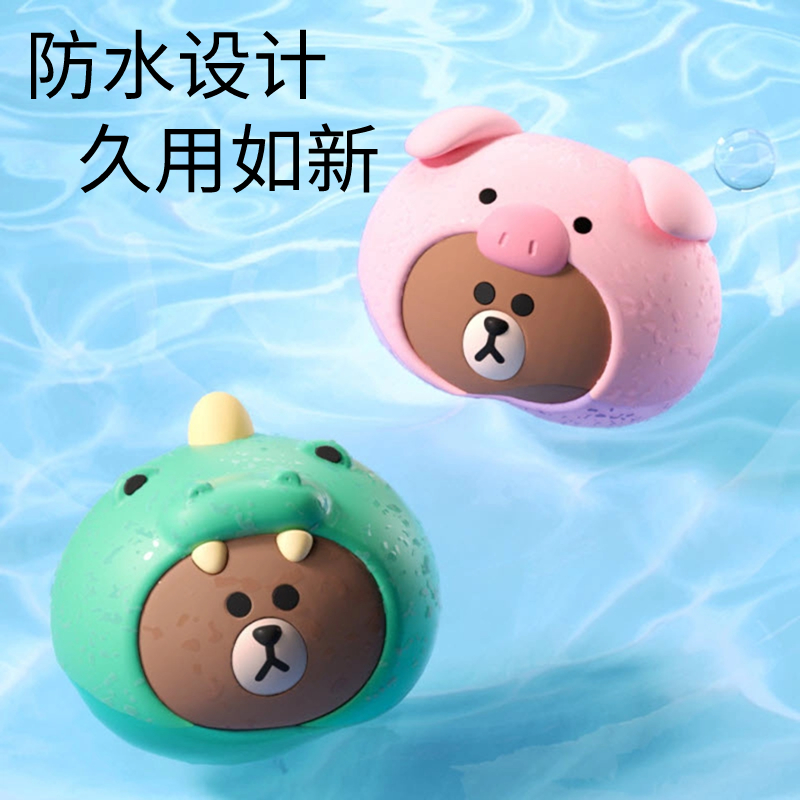 电动车布朗熊3d立体车贴