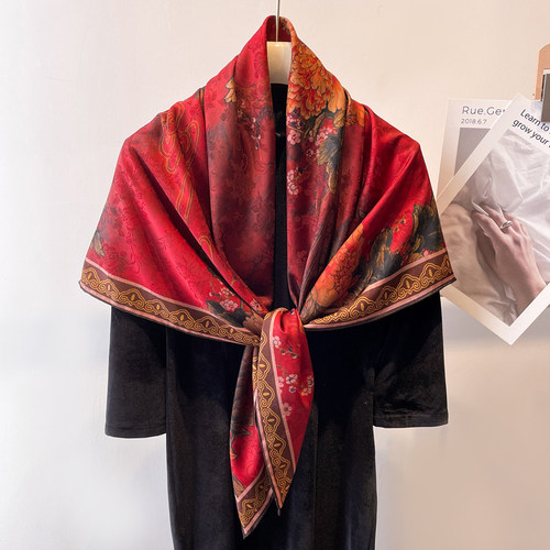 春秋冬季110x110女大方巾丝巾