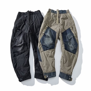 加棉裤 男士 复古冬季 美式 休闲裤 机能风伞兵裤 保暖裤 潮 废土形态工装