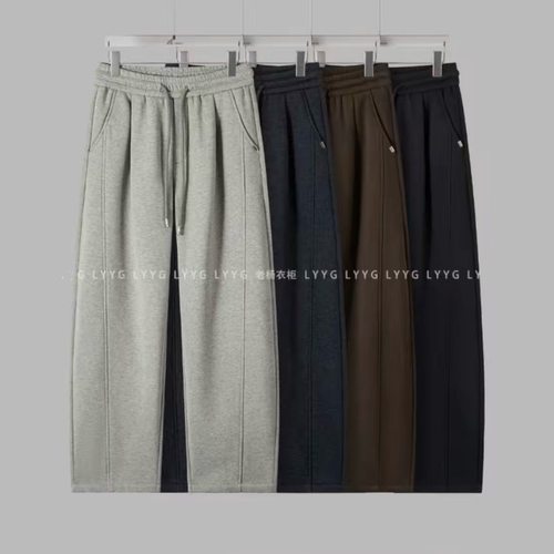 冬季新款空气棉廓形结构百搭休闲直筒裤舒适运动卫裤