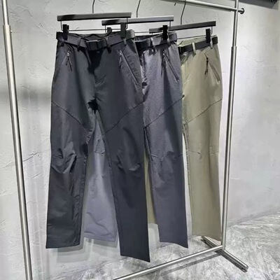 2025夏季新款男士户外软壳冲锋裤时尚百搭潮流宽松休闲裤韩版修身