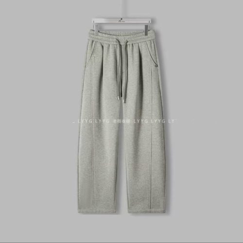 【加绒加厚】慕斯空气棉廓形结构百搭休闲直筒裤舒适运动卫裤