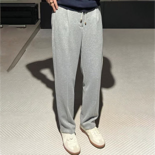 2025秋季男士裤子休闲裤韩版简约直筒裤垂感高级感商务休闲卫裤