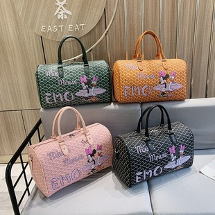 新款大容量女包旅行包卡通经典健身包短途手拎行李包情侣收纳包潮