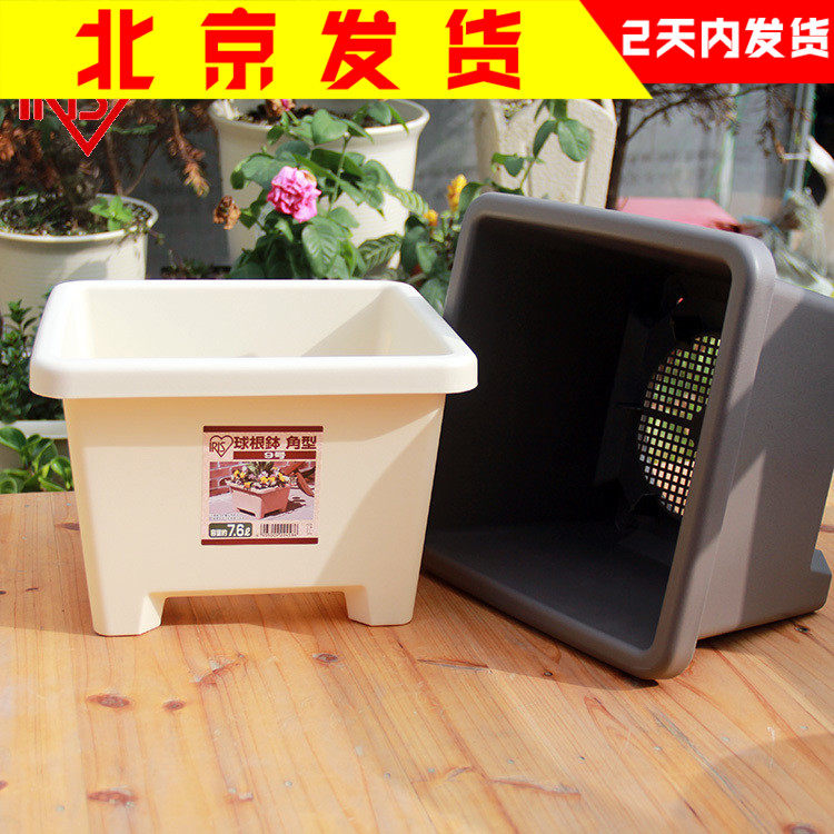 爱丽丝方形球根花盆加厚树脂塑料花盆多肉花卉绿萝盆栽种植方形盆