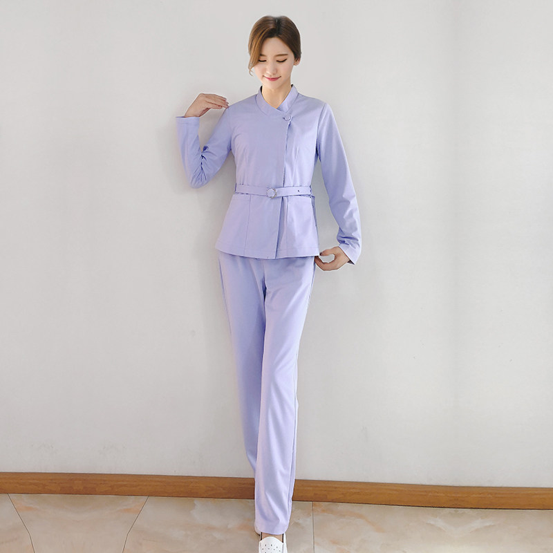 NEW KOREAN VERSION OF AUTUMN AND WINTER SPLIT SUIT HAND WASHING CLOTHES LONG SLEEVE ORAL DENTIST BEAUTY MOTHER AND CHILD CARE WORK CLOTHES