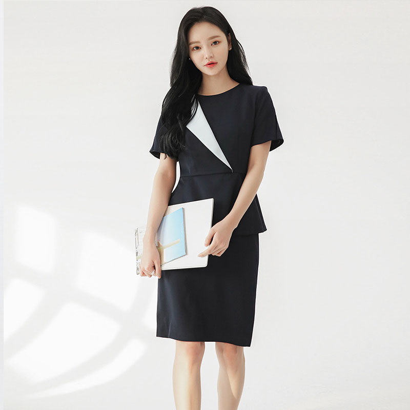 NEW KOREAN BEAUTICIAN OVERALLS WOMENS APRICOT BEAUTY AND HEALTH CLUB SPA TECHNICIAN UNIFORM SET SHORT-SLEEVED HAN FAN