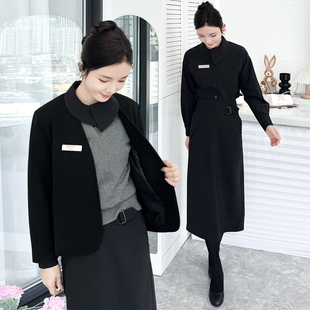美容师工作服女高端美容院美容美甲套装养生馆皮肤管理工服秋冬