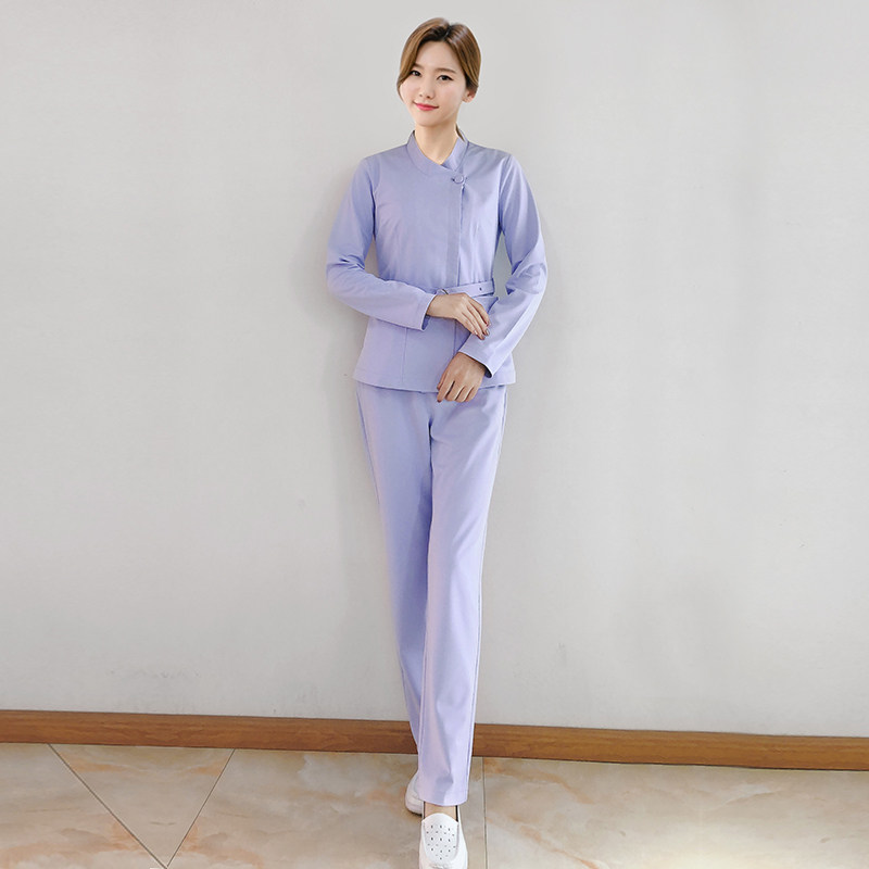 NEW KOREAN VERSION OF AUTUMN AND WINTER SPLIT SUIT HAND WASHING CLOTHES LONG SLEEVE ORAL DENTIST BEAUTY MOTHER AND CHILD CARE WORK CLOTHES
