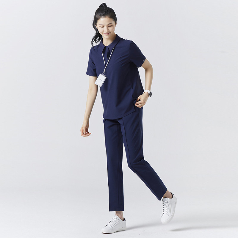 KOREAN PLASTIC SURGERY HOSPITAL OVERALLS SUMMER SHORT SLEEVE BEAUTY SALON TECHNICIAN SLIM ORAL DENTAL CARE CLOTHES FEMALE