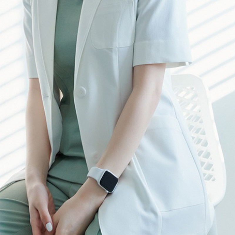 2024 KOREAN VERSION OF HIGH-END SUMMER PHYSICIAN WHITE COAT WOMENS BEAUTY SALON SHORT-SLEEVED DENTIST GOWN SURGICAL GOWN HAND GOWN