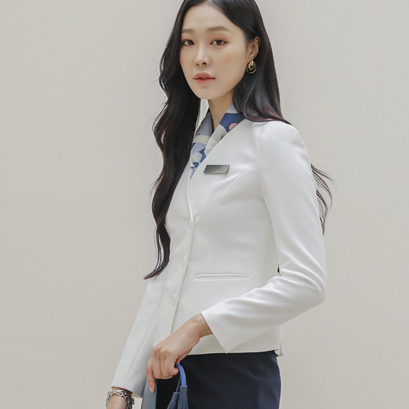 KOREAN SUIT SUIT FEMALE AUTUMN AND WINTER HOTEL FRONT DESK MANAGER STORE MANAGER PROFESSIONAL SUIT TEMPERAMENT JEWELRY STORE WORK CLOTHES