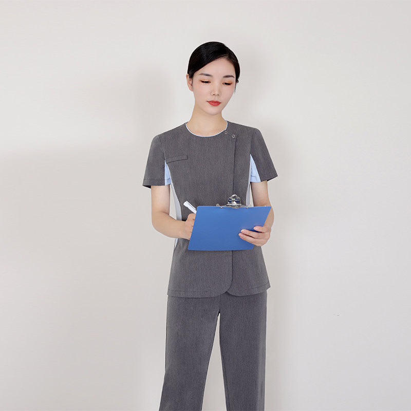 한국판 미용실 미용사 스킨케어 작업복 페디큐어 문신 아티스트 매니큐어 작업복 애완동물 병원복