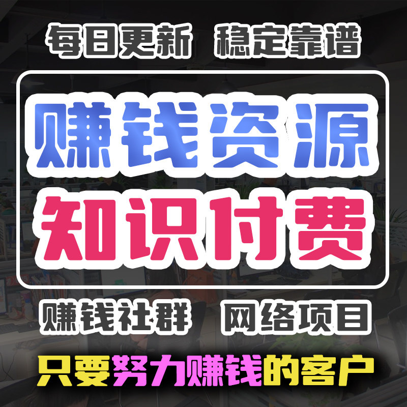 信息差互联网创业项目全网知识付费网络创业课程教副业赚钱小项目