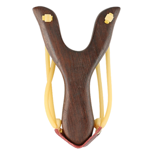 小孩儿童玩具男孩皮筋实木木质高精度弹弓安全架木头安全怀旧弹弓