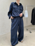 3106P75牛仔裤女阔腿裤宽松，男装牛仔裤，钱塘801（原钱塘901）