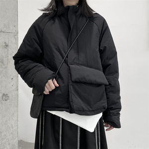 19020P145暗黑棉衣棉服女短款立领加厚夹棉外套图片