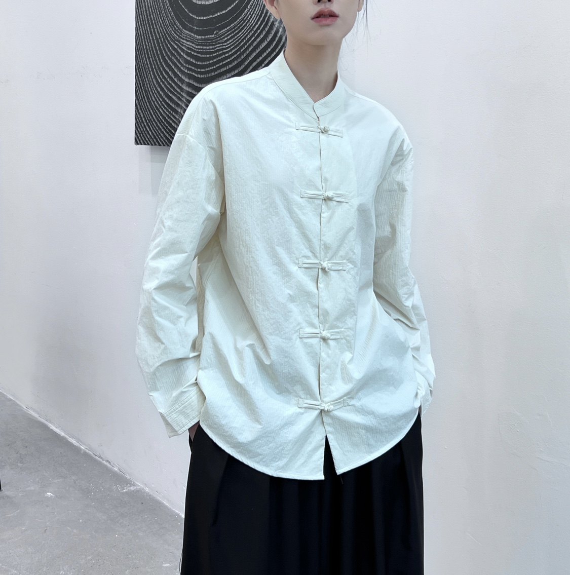3061P70中式盘扣衬衫女长袖图片